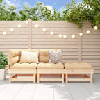 3-tlg. Garten-Lounge-Set Massivholz Kiefer