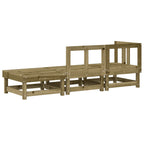 3-tlg. Garten-Lounge-Set Kiefernholz Imprägniert