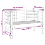 3-tlg. Garten-Lounge-Set Massivholz Kiefer