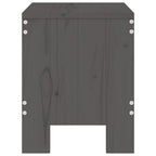 Gartenhocker 2 Stk. Grau 40x36x45 cm Massivholz Kiefer
