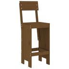 Barhocker 2 Stk. Honigbraun 40x48,5x115,5 cm Massivholz Kiefer