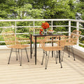 5-tlg. Garten-Essgruppe Poly Rattan