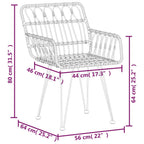 5-tlg. Garten-Essgruppe Poly Rattan