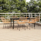 7-tlg. Garten-Essgruppe Poly Rattan