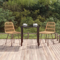 3-tlg. Garten-Essgruppe Poly Rattan