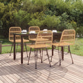 5-tlg. Garten-Essgruppe Poly Rattan