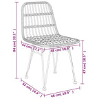 9-tlg. Garten-Essgruppe Schwarz Poly Rattan