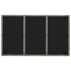 5-tlg. Garten-Essgruppe mit Kissen Grau Poly Rattan