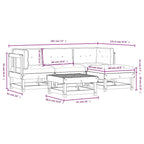 5-tlg. Garten-Lounge-Set mit Kissen Imprägniertes Kiefernholz
