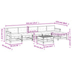 7-tlg. Garten-Lounge-Set mit Kissen Massivholz Douglasie