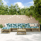 7-tlg. Garten-Lounge-Set mit Kissen Imprägniertes Kiefernholz