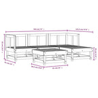5-tlg. Garten-Lounge-Set Massivholz Douglasie