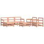 7-tlg. Garten-Lounge-Set Massivholz Douglasie