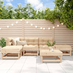 6-tlg. Garten-Lounge-Set Massivholz Kiefer