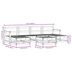 7-tlg. Garten-Lounge-Set Massivholz Douglasie