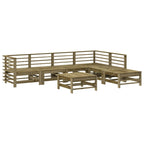 7-tlg. Garten-Lounge-Set Kiefernholz Imprägniert