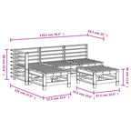 5-tlg. Garten-Lounge-Set Massivholz Douglasie
