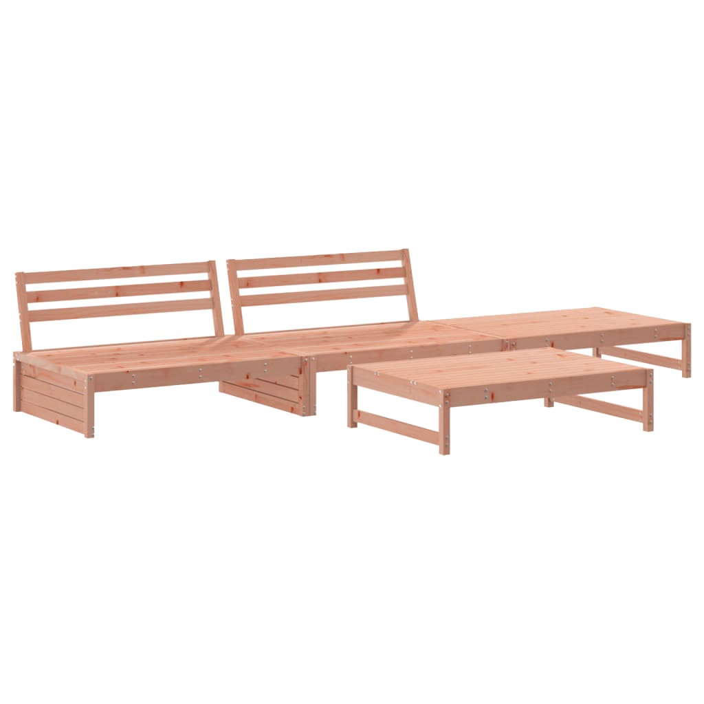 4-tlg. Garten-Lounge-Set Massivholz Douglasie