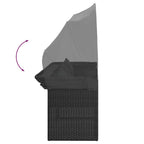 4-tlg. Garten-Sofagarnitur mit Kissen Schwarz Poly Rattan
