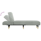Chaiselongue Hellgrau Samt