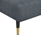 Chaiselongue Dunkelgrau Samt