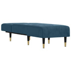 Chaiselongue Blau Samt
