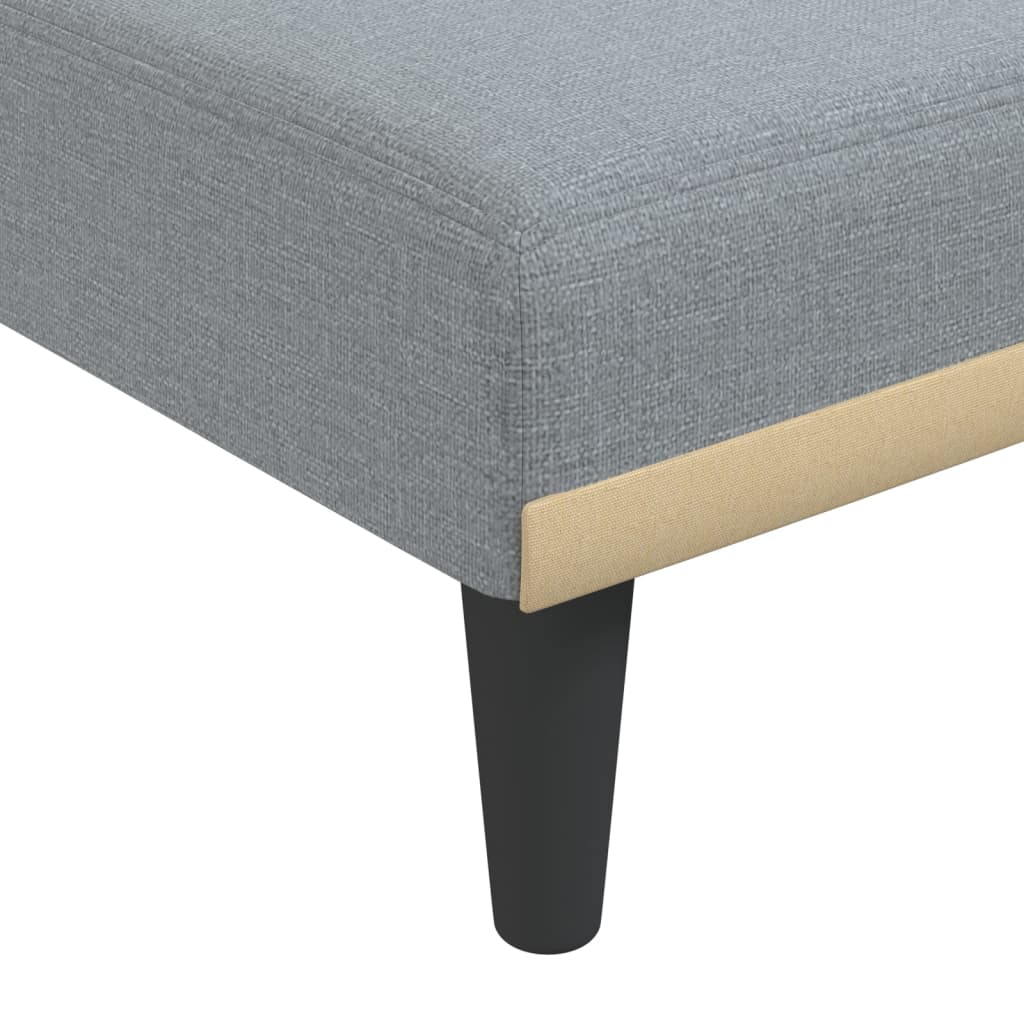 Chaiselongue Hellgrau Stoff