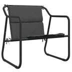 4-tlg. Garten-Lounge-Set mit Kissen Anthrazit Stahl