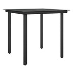 3-tlg. Garten-Essgruppe mit Kissen Poly Rattan und Stahl