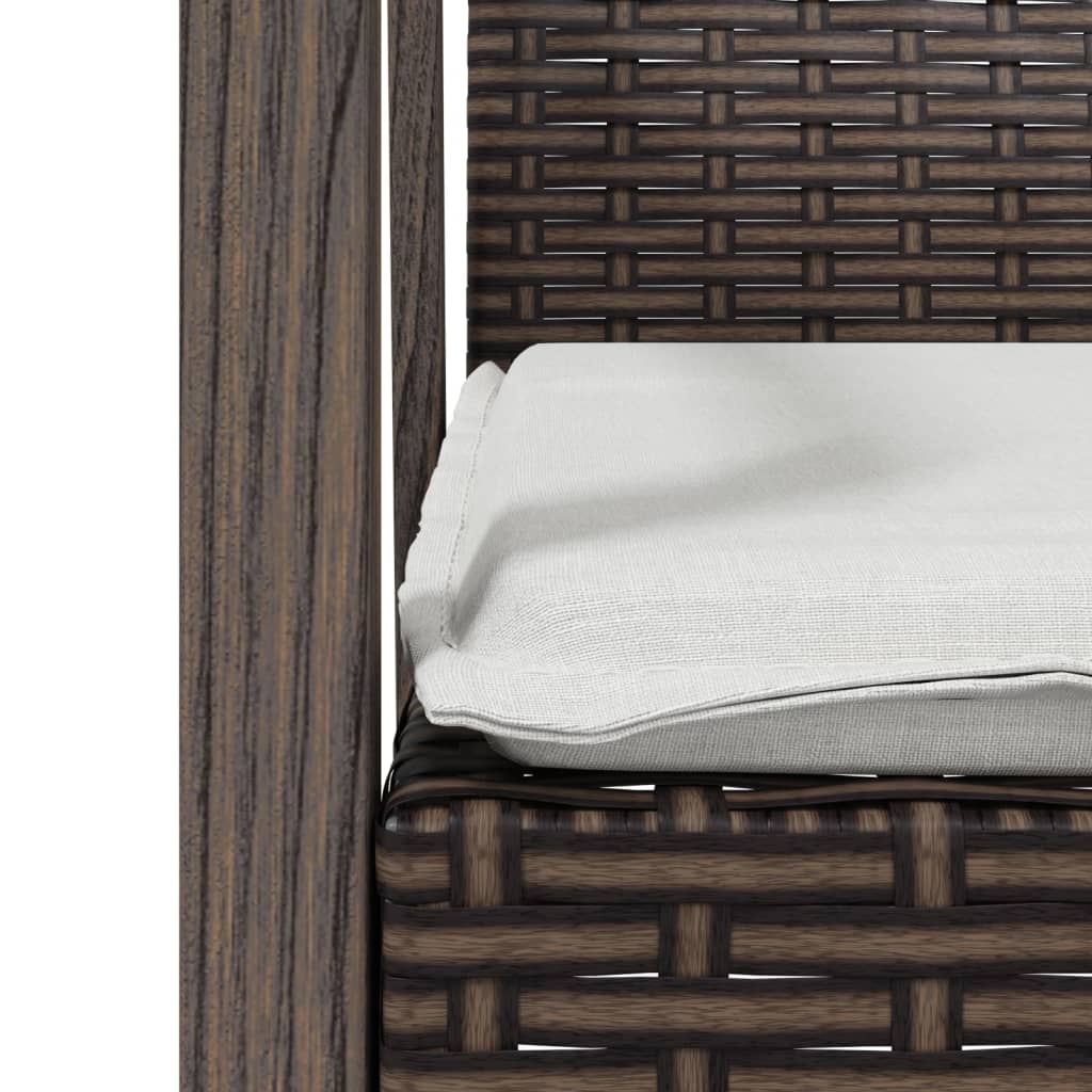 9-tlg. Garten-Essgruppe mit Kissen Poly Rattan und Stahl