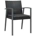 9-tlg. Garten-Essgruppe mit Kissen Poly Rattan und Stahl