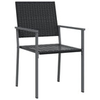 3-tlg. Garten-Essgruppe Poly Rattan und Stahl