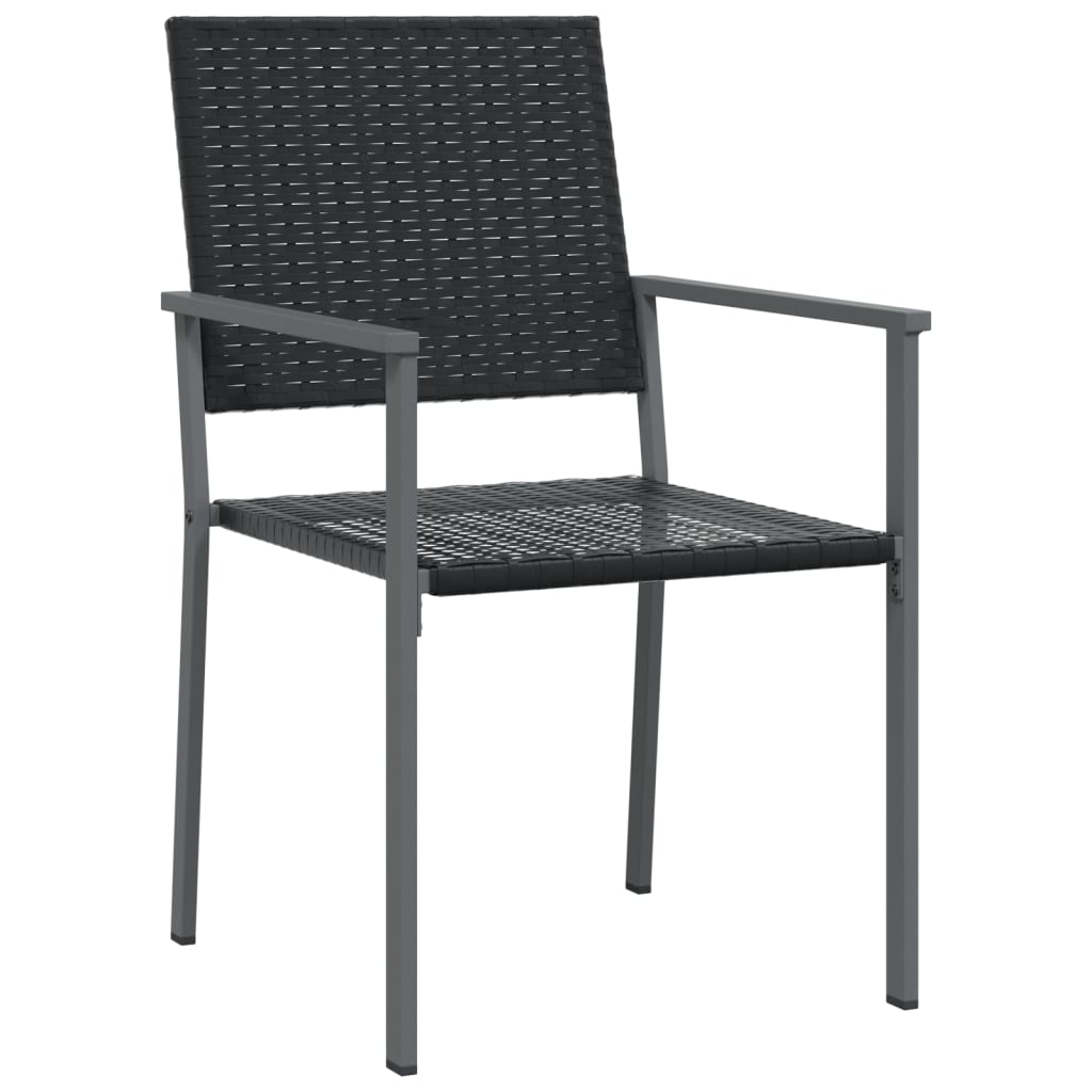 3-tlg. Garten-Essgruppe Poly Rattan und Stahl
