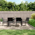 7-tlg. Garten-Essgruppe mit Kissen Poly Rattan und Stahl