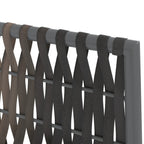 3-tlg. Garten-Essgruppe mit Kissen Poly Rattan und Stahl