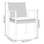 Gartenstühle mit Kissen 4 Stk. Schwarz 56,5x57x83cm Poly Rattan