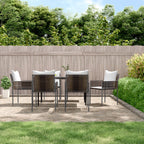 Gartenstühle mit Kissen 6 Stk. Braun 54x61x83 cm Poly Rattan