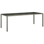 11-tlg. Garten-Essgruppe mit Kissen Grau Poly Rattan