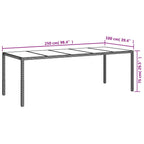 11-tlg. Garten-Essgruppe mit Kissen Grau Poly Rattan
