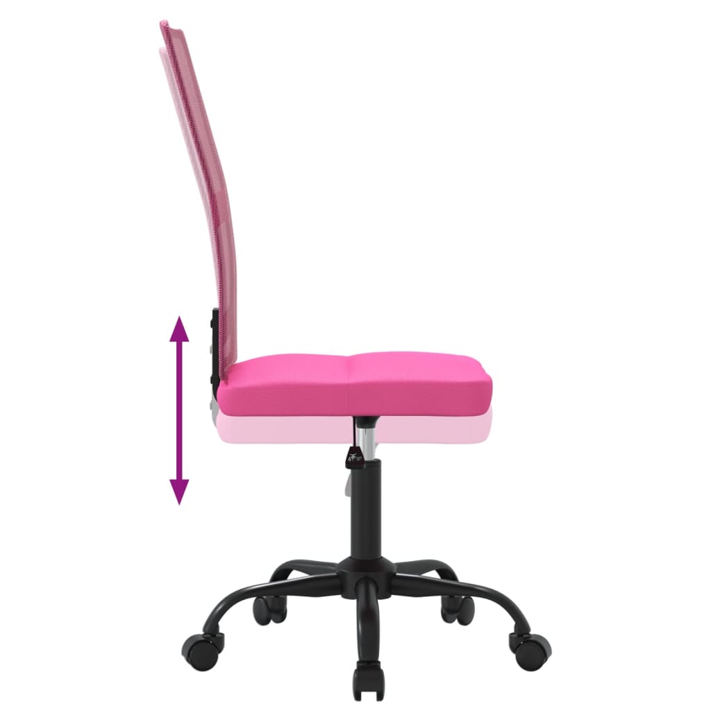 Bürostuhl Höhenverstellbar Rosa Netzstoff