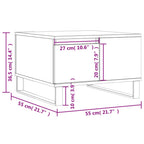 Couchtisch Weiß 55x55x36,5 cm Holzwerkstoff