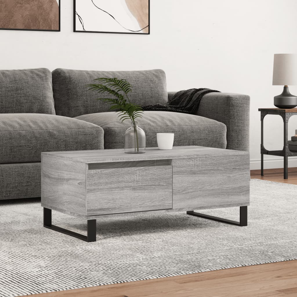 Couchtisch Grau Sonoma 90x50x36,5 cm Holzwerkstoff