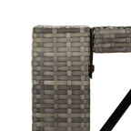 5-tlg. Gartenbar-Set Grau Poly Rattan
