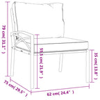 6-tlg. Garten-Lounge-Set mit Grauen Kissen Stahl