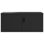 Aktenschrank Schwarz 90x40x40 cm Stahl