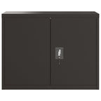 Aktenschrank Schwarz 90x40x70 cm Stahl