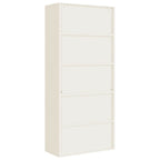 Aktenschrank Weiß 90x40x200 cm Stahl