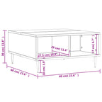 Couchtisch Betongrau 60x60x30 cm Holzwerkstoff