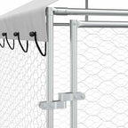 Outdoor-Hundezwinger mit Dach Silber 2x2x2,5 m Verzinkter Stahl