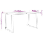 Esstisch Baumkante 160x80x75 cm Massivholz Akazie